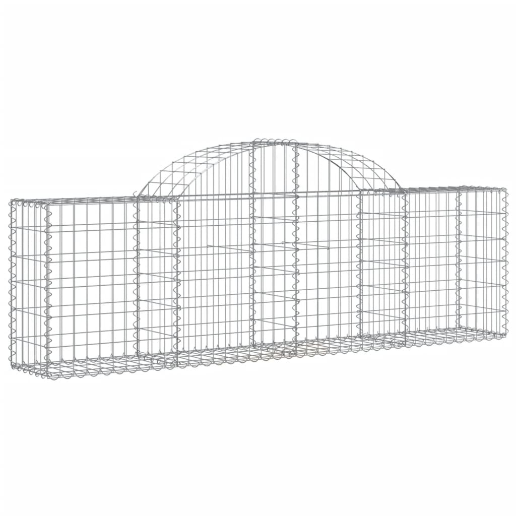 Arched Gabion Baskets 11 pcs 78.7"x11.8"x23.6"/31.5" Galvanized Iron