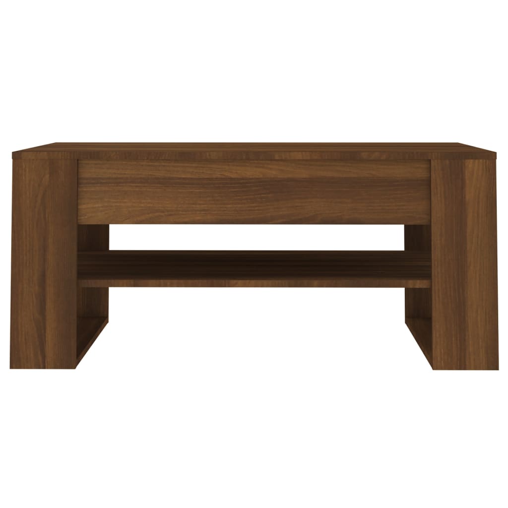 Coffee Table Brown Oak 40.2"x21.7"x17.7" Engineered Wood