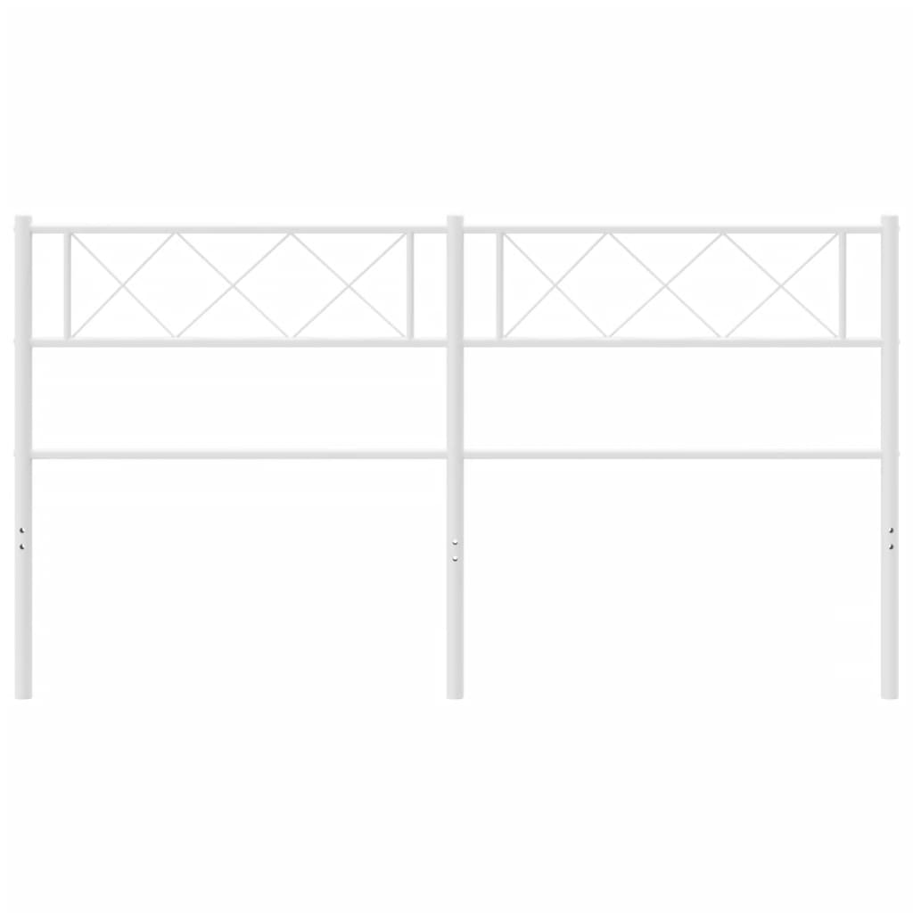 Metal Headboard White 59.1"