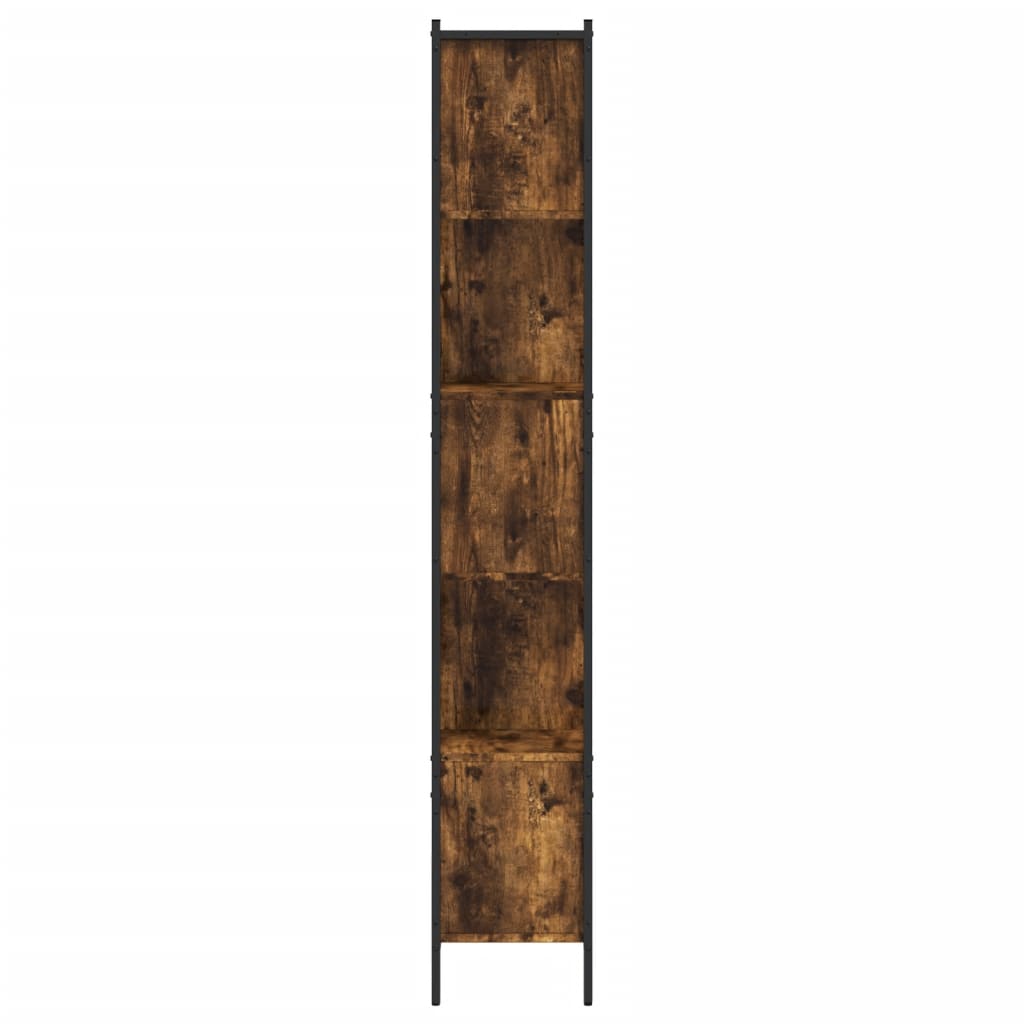 Bookcase Smoked Oak 40.2"x11"x67.7" Engineered Wood