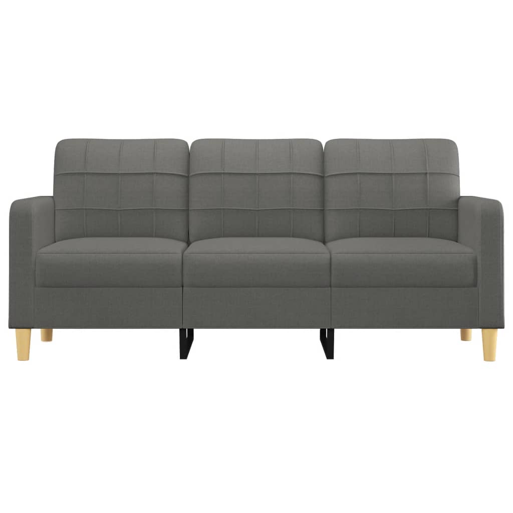 3-Seater Sofa Dark Gray 70.9" Fabric