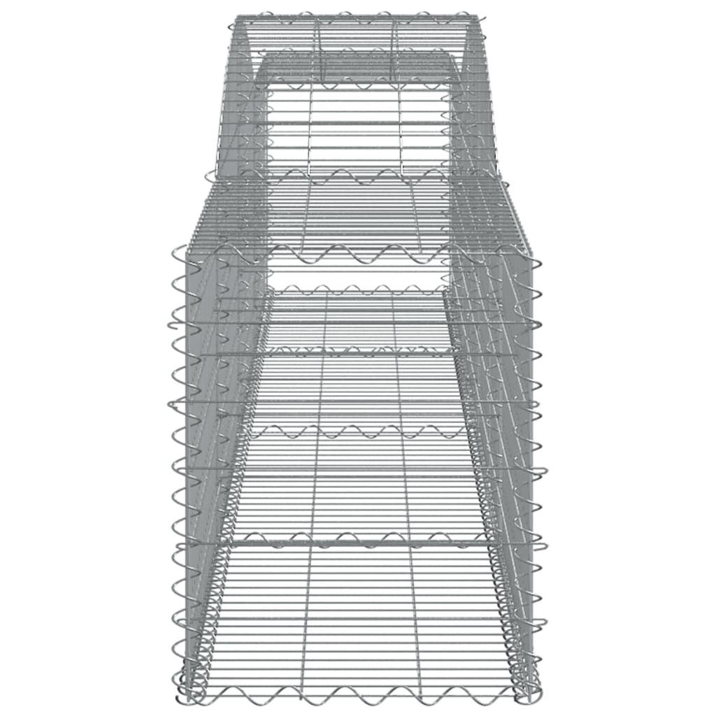 Arched Gabion Baskets 3 pcs 157.5"x19.7"x23.6"/31.5" Galvanized Iron