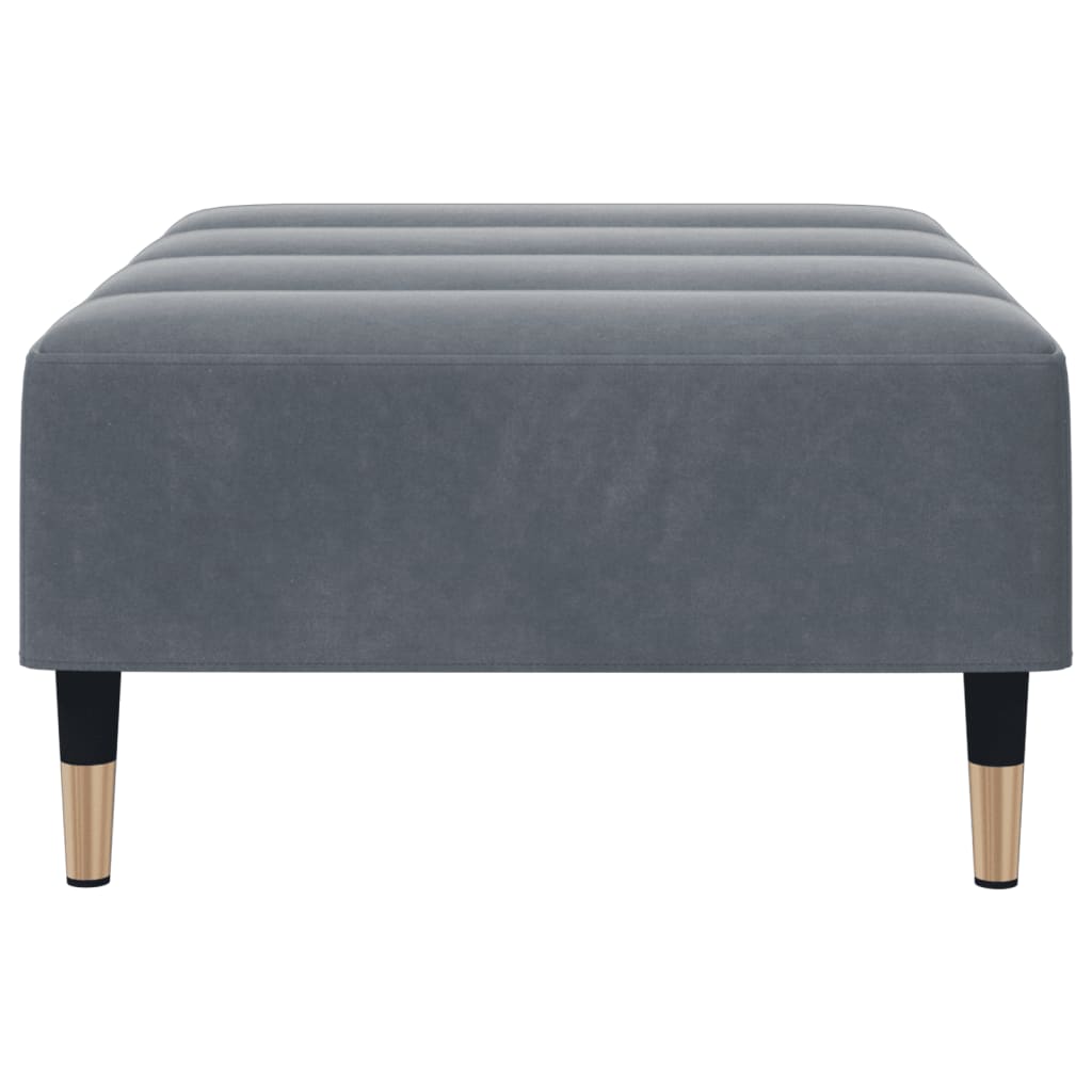 Footstool Dark Gray 30.3"x21.7"x12.2" Velvet