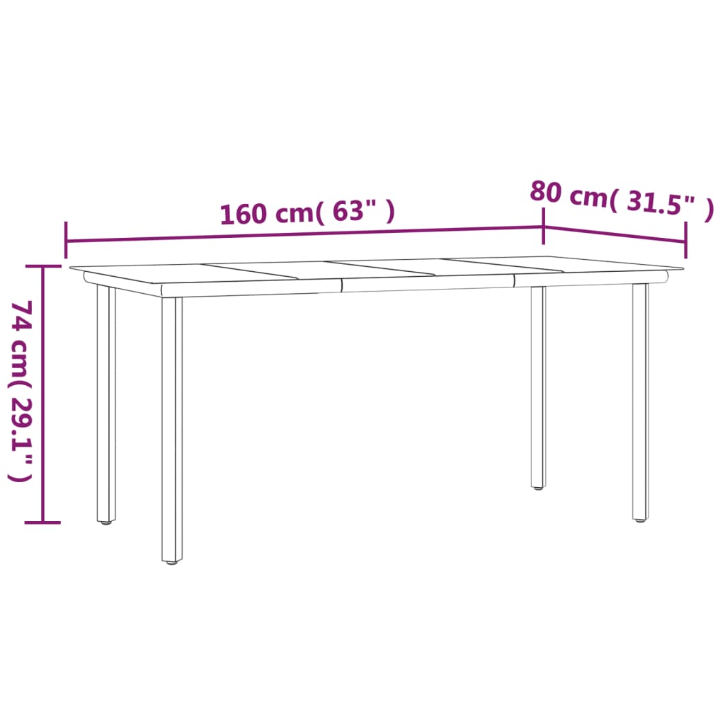 7 Piece Patio Dining Set Gray Poly Rattan