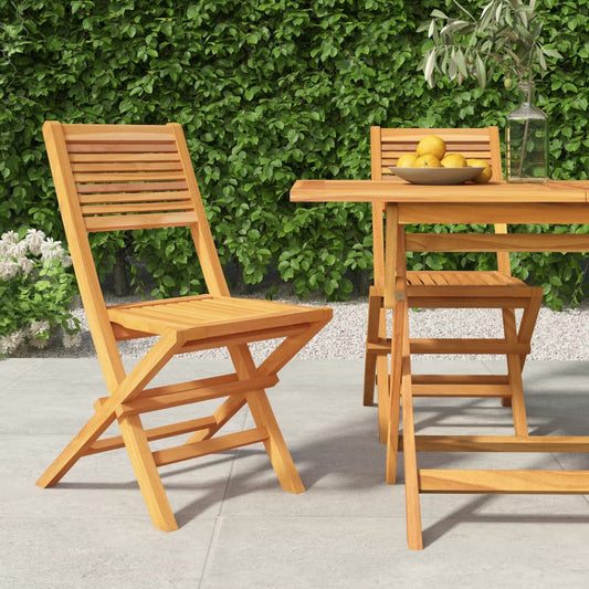 Folding Patio Chairs 2 pcs 18.5"x24.4"x35.4" Solid Wood Teak