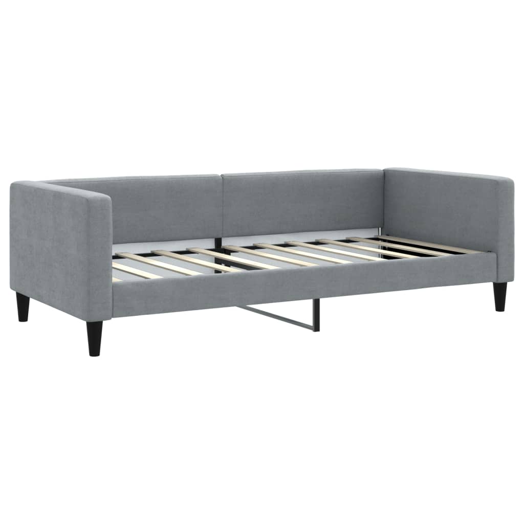 Daybed with Trundle without Mattress Light Gray 39.4"x74.8"