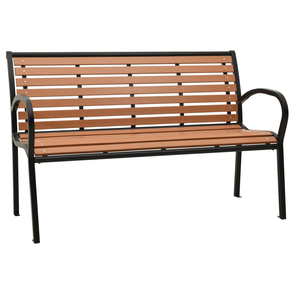 Twin Patio Bench 98.8" Steel and WPC