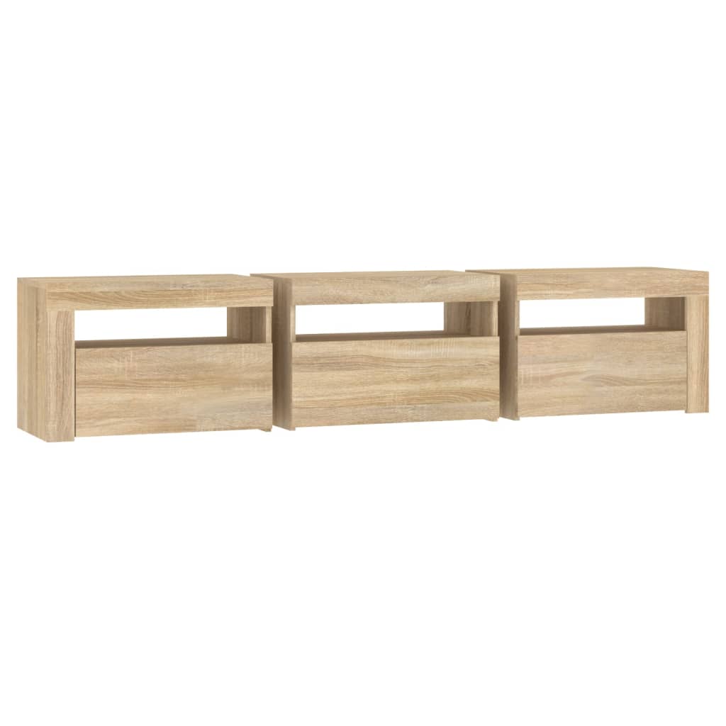 TV Stand with LED Lights Sonoma Oak 70.9"x13.8"x15.7"