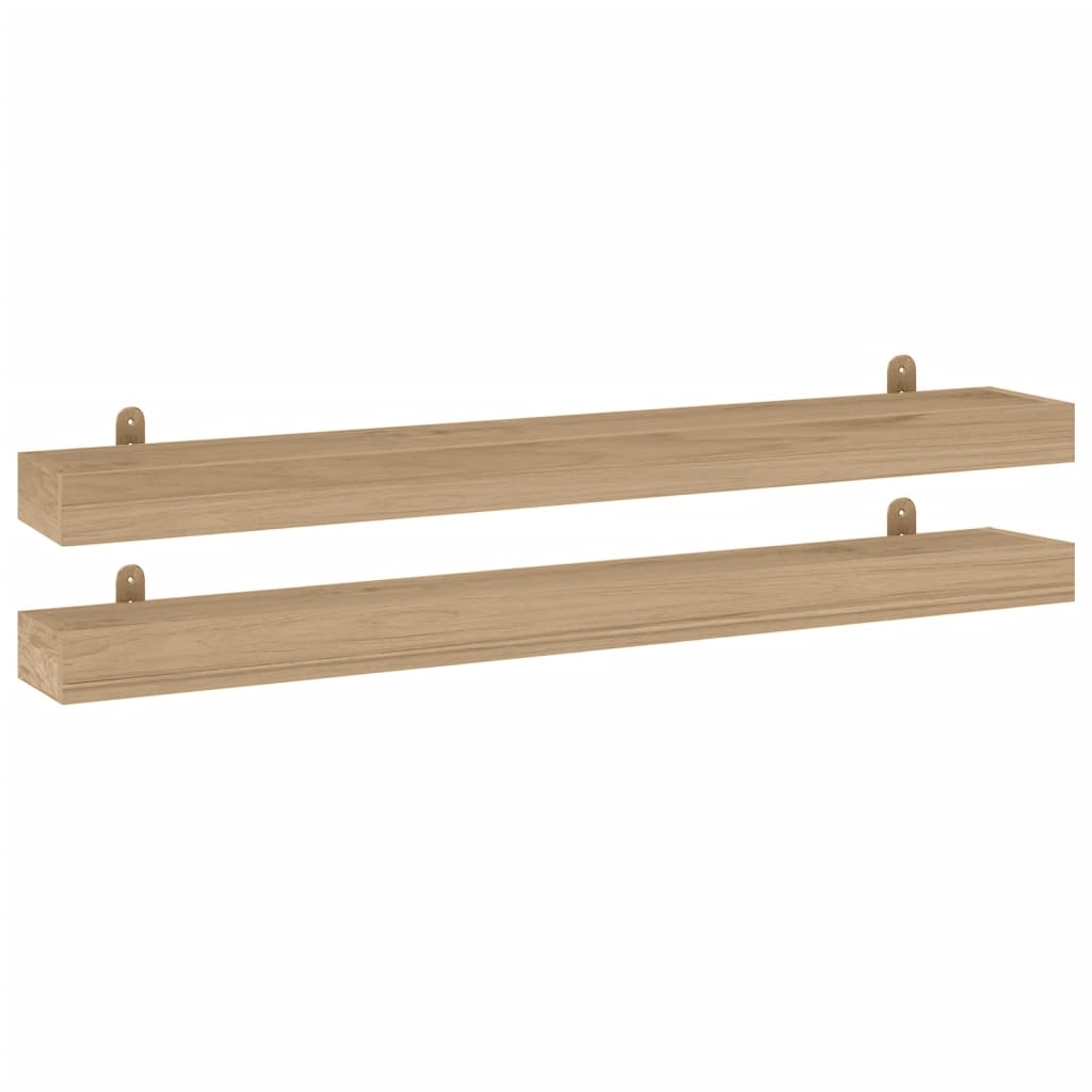 Wall Shelves 2 pcs 43.3"x5.9"x1.6" Solid Wood Teak