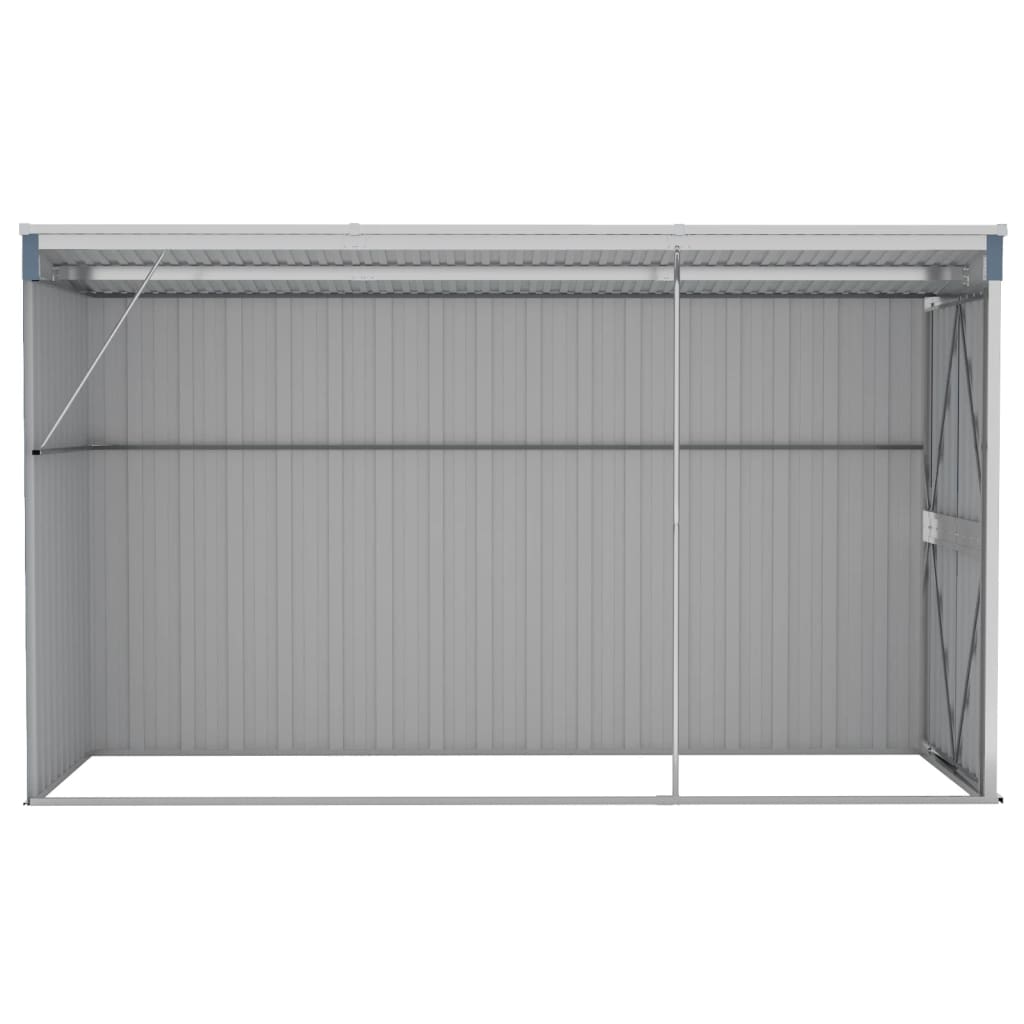 Wall-mounted Garden Shed Gray 46.5"x113.4"x70.1" Galvanized Steel