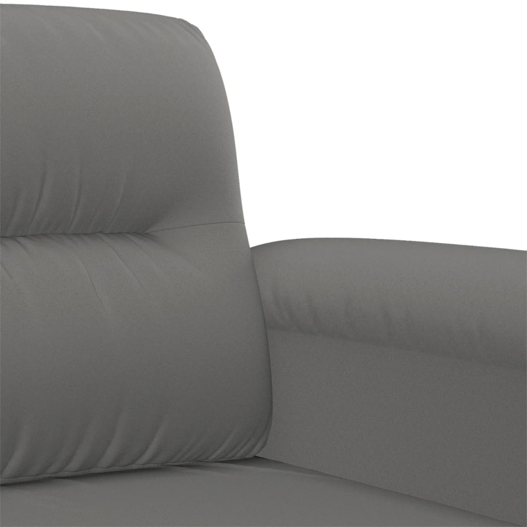 2-Seater Sofa Dark Gray 47.2" Microfiber Fabric