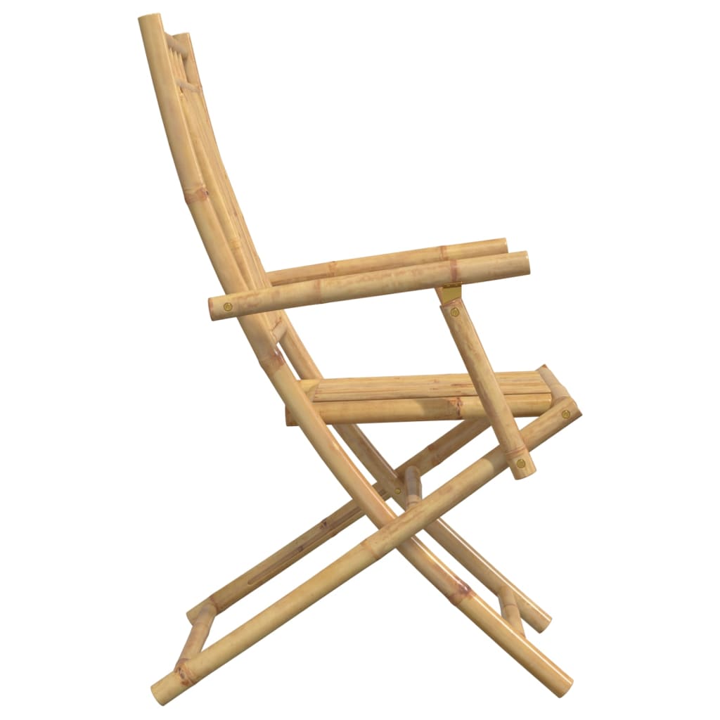 Folding Patio Chairs 8 pcs 20.9"x26"x39" Bamboo