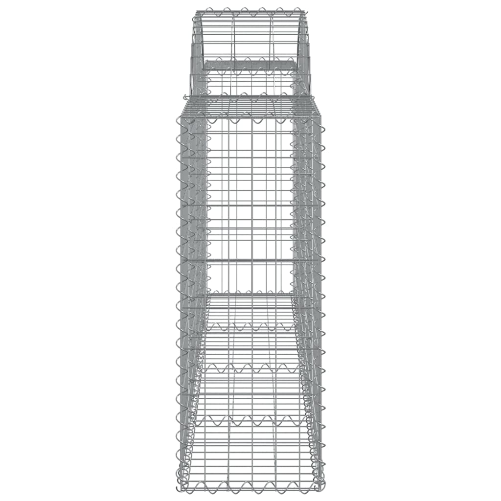 Arched Gabion Baskets 6 pcs 78.7"x11.8"x31.5"/39.4" Galvanized Iron