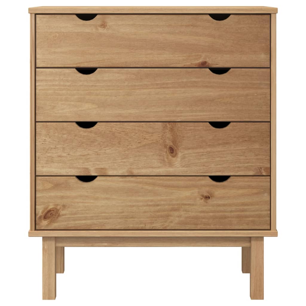 Drawer Cabinet OTTA 30.1"x15.6"x35.4" Solid Wood Pine