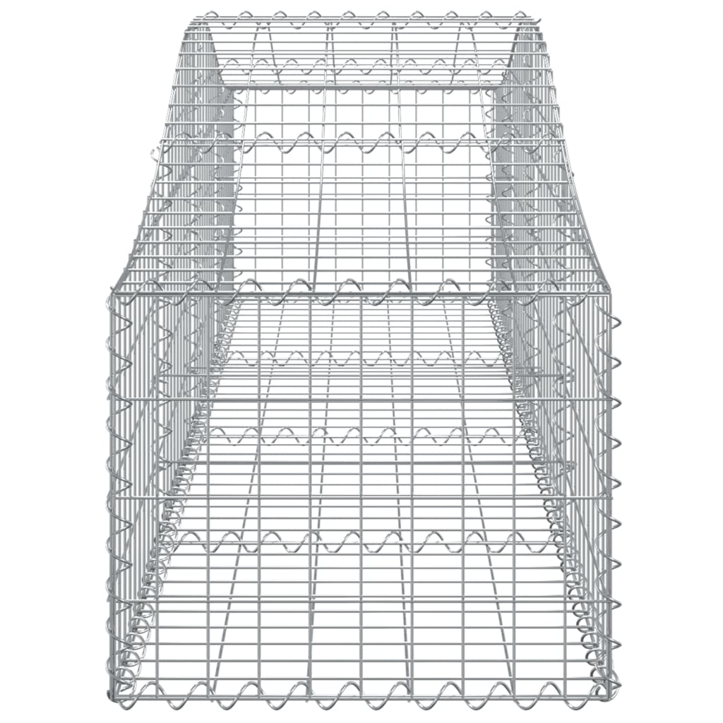 Arched Gabion Baskets 6 pcs 78.7"x19.7"x15.7"/23.6" Galvanized Iron