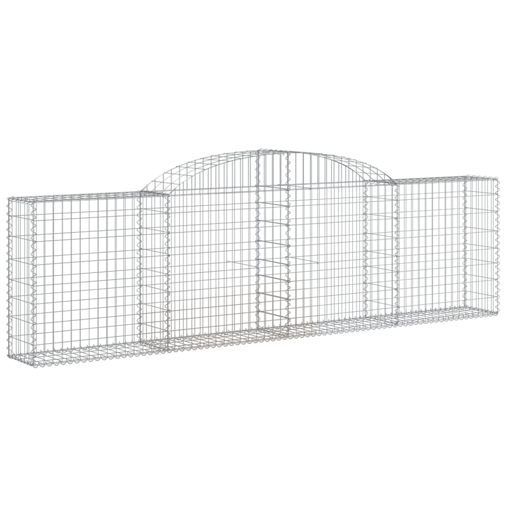 Arched Gabion Basket 118.1"x11.8"x31.5"/39.4" Galvanized Iron