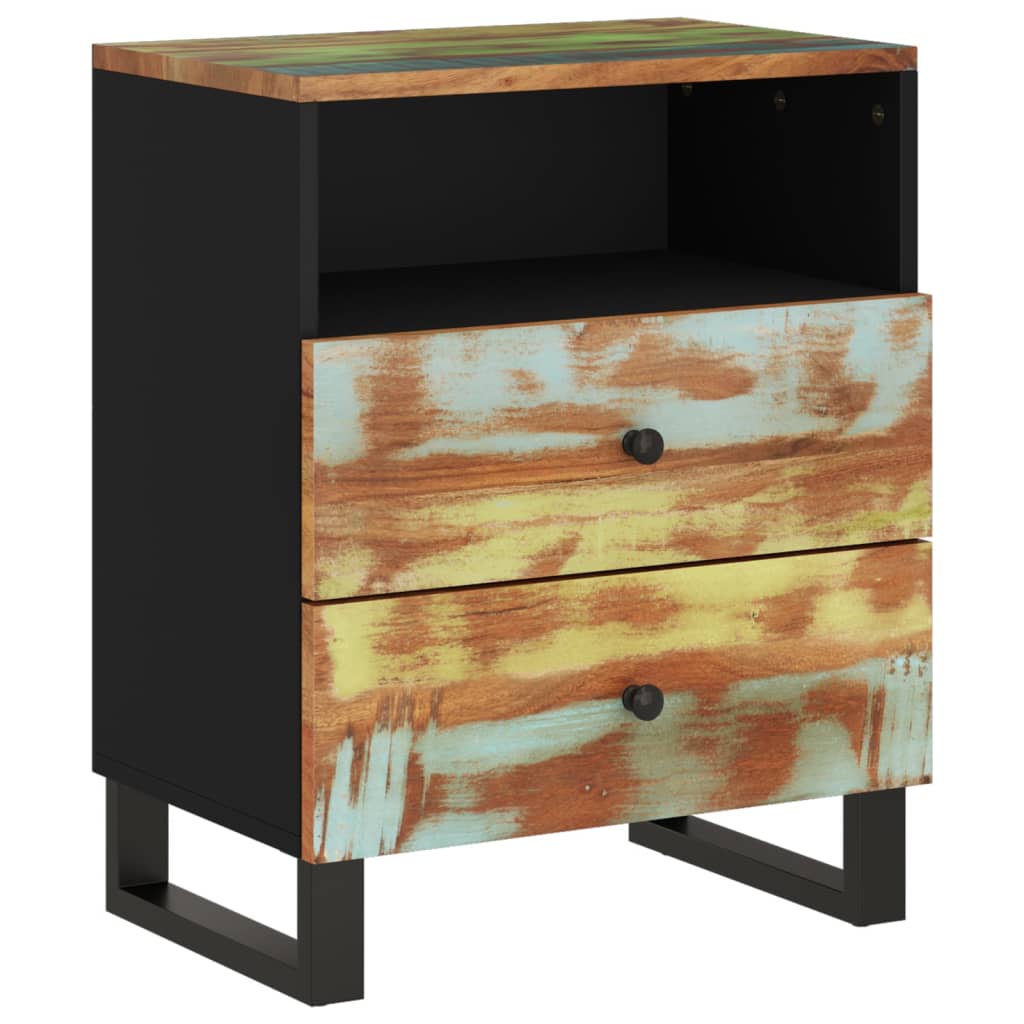 Bedside Cabinet 19.7"x13"x24.4" Solid Wood Reclaimed&Engineered Wood