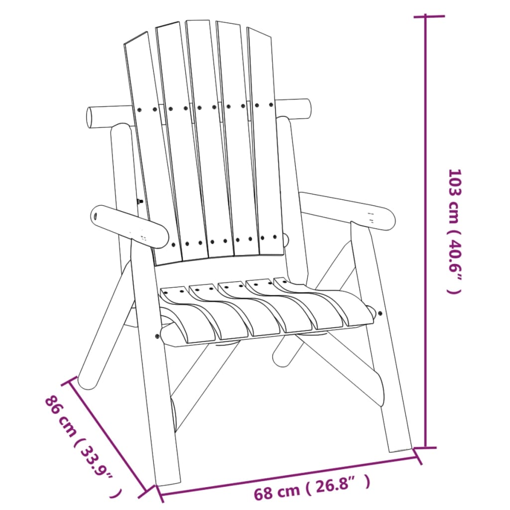 4 Piece Patio Lounge Set Solid Wood Spruce