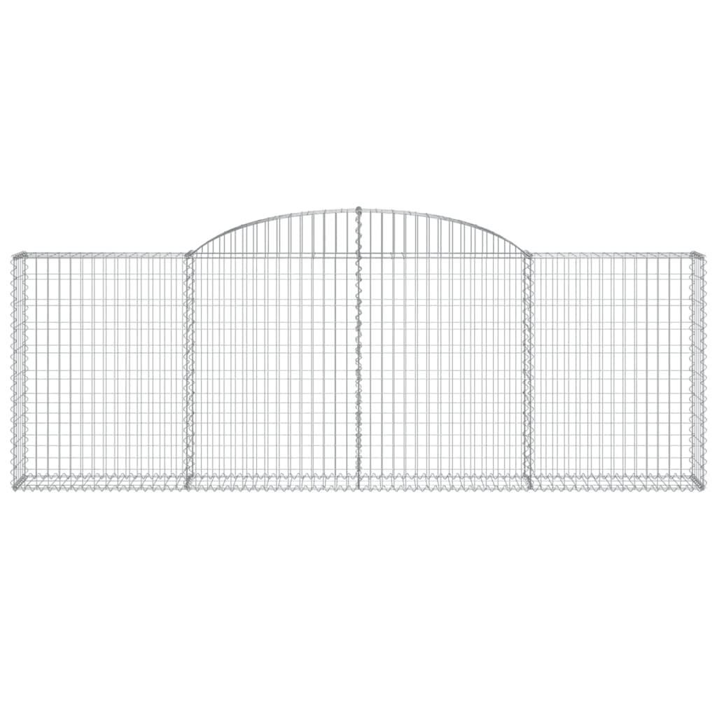 Arched Gabion Baskets 10 pcs 118.1"x11.8"x39.4"/47.2" Galvanized Iron