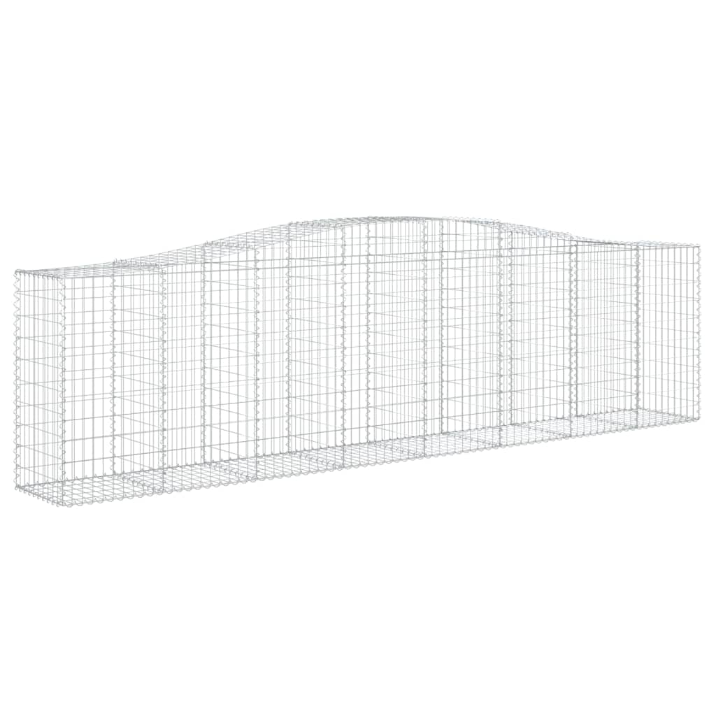 Arched Gabion Baskets 25 pcs 157.5"x19.7"x39.4"/47.2" Galvanized Iron