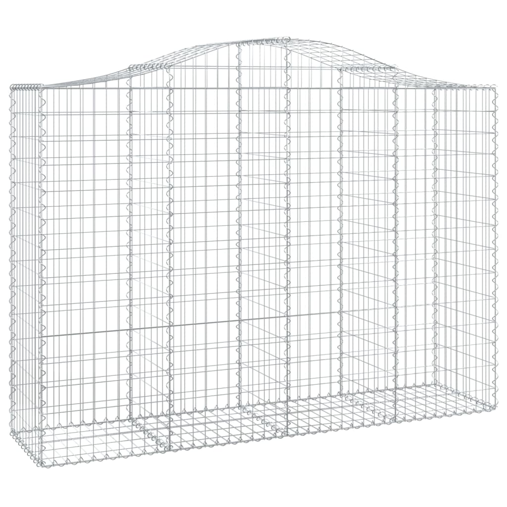 Arched Gabion Baskets 5 pcs 78.7"x19.7"x55.1"/63" Galvanized Iron