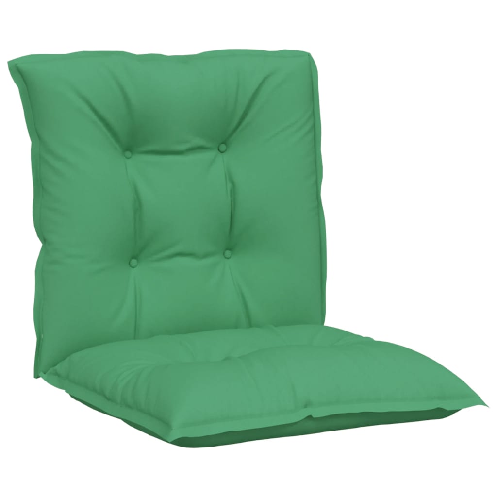 Garden Lowback Chair Cushions 4 pcs Green 39.4"x19.7"x2.8" Fabric