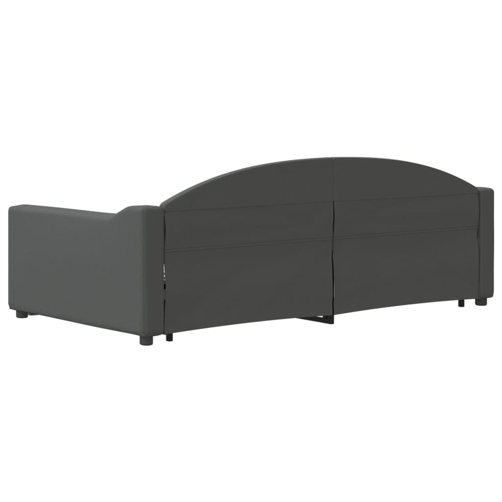 Daybed with Trundle without Mattress Dark Gray 39.4"x74.8"