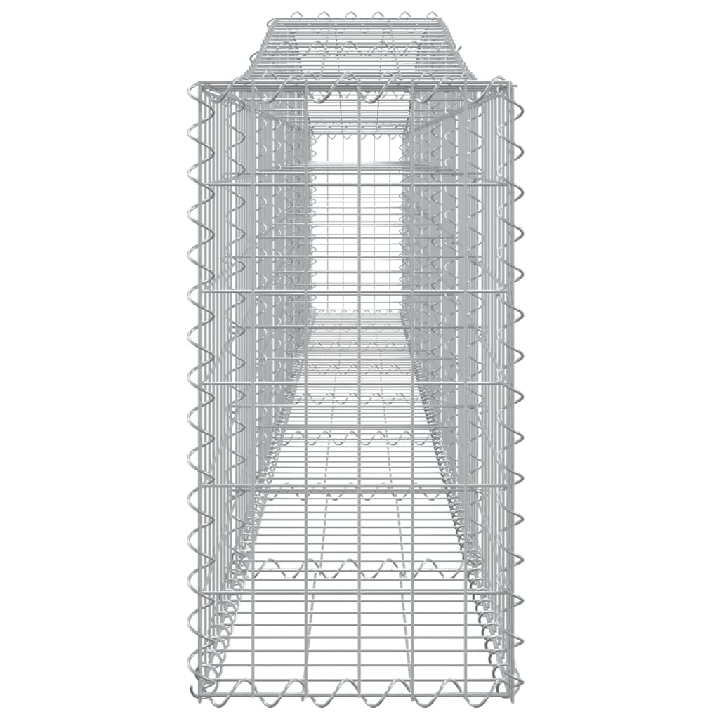 Arched Gabion Baskets 3 pcs 157.5"x11.8"x23.6"/31.5" Galvanized Iron