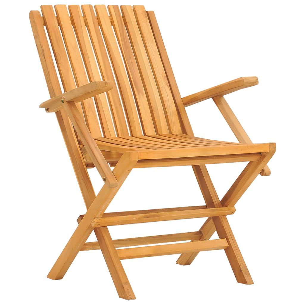 Folding Patio Chairs 8 pcs 24"x26.4"x35.4" Solid Wood Teak