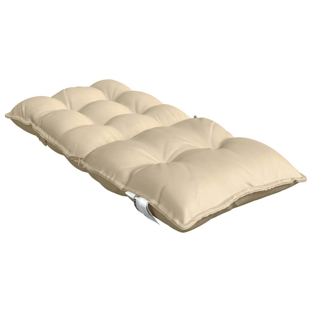 Lowback Chair Cushions 2 pcs Beige Oxford Fabric