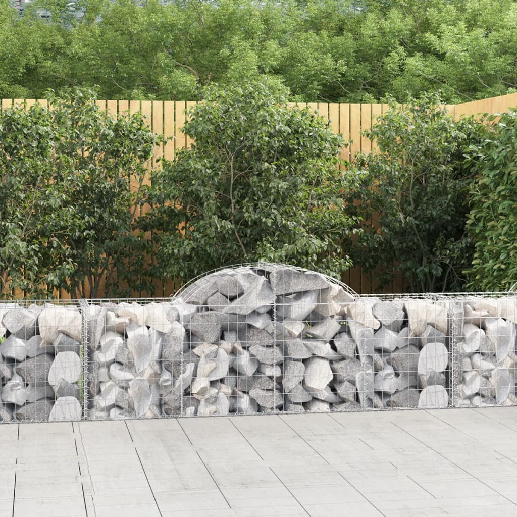 Arched Gabion Baskets 30 pcs 78.7"x19.7"x23.6"/31.5" Galvanised Iron