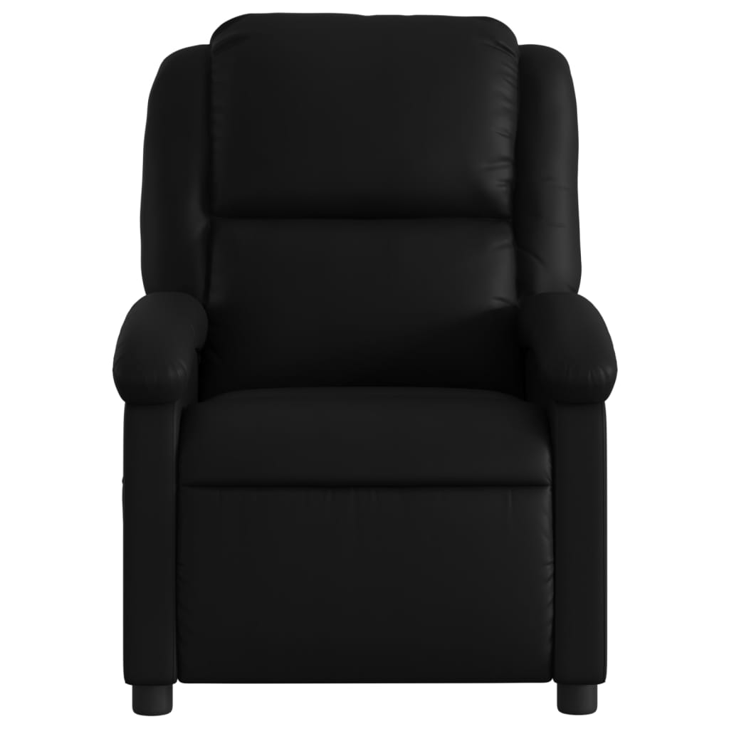 Recliner Chair Black Faux Leather