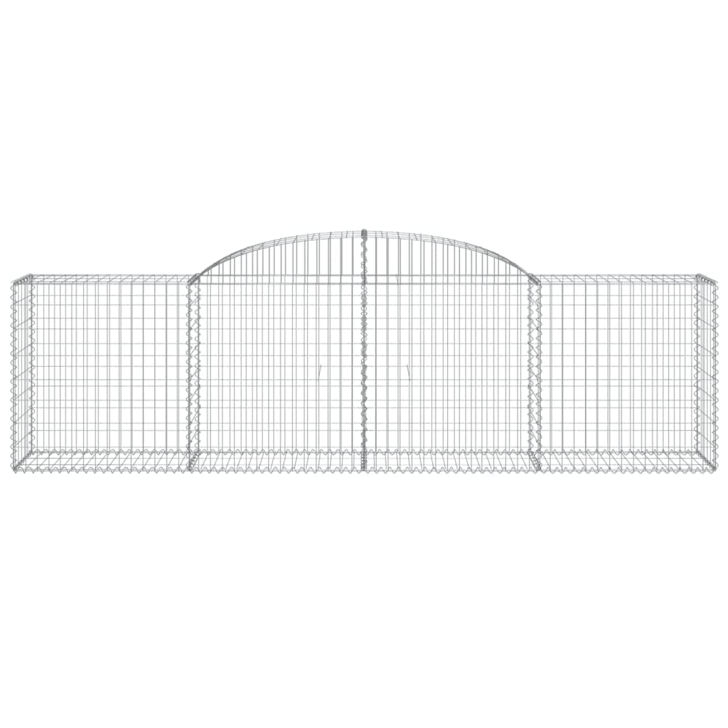 Arched Gabion Basket 118.1"x19.7"x31.5"/39.4" Galvanized Iron