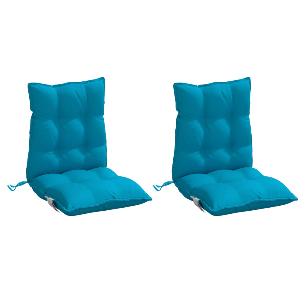 Lowback Chair Cushions 2 pcs Light Blue Oxford Fabric