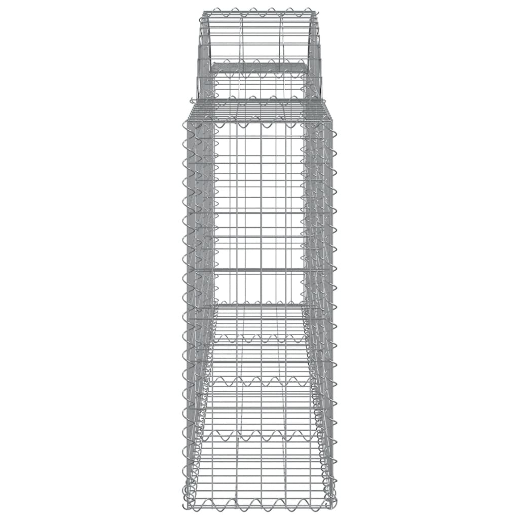 Arched Gabion Baskets 5 pcs 78.7"x11.8"x31.5"/39.4" Galvanized Iron