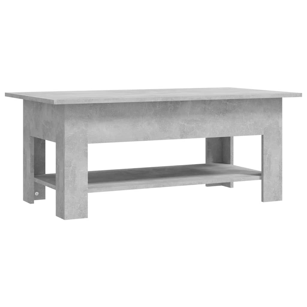 Coffee Table Concrete Gray 40.2"x21.7"x16.5" Engineered Wood