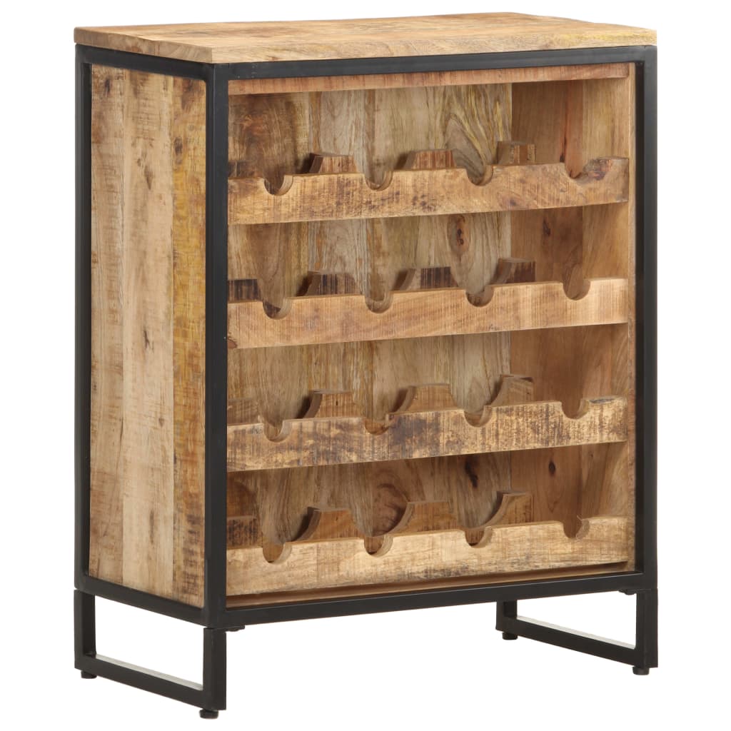 Wine Cabinet 24.4"x13"x30.9" Rough Mango Wood