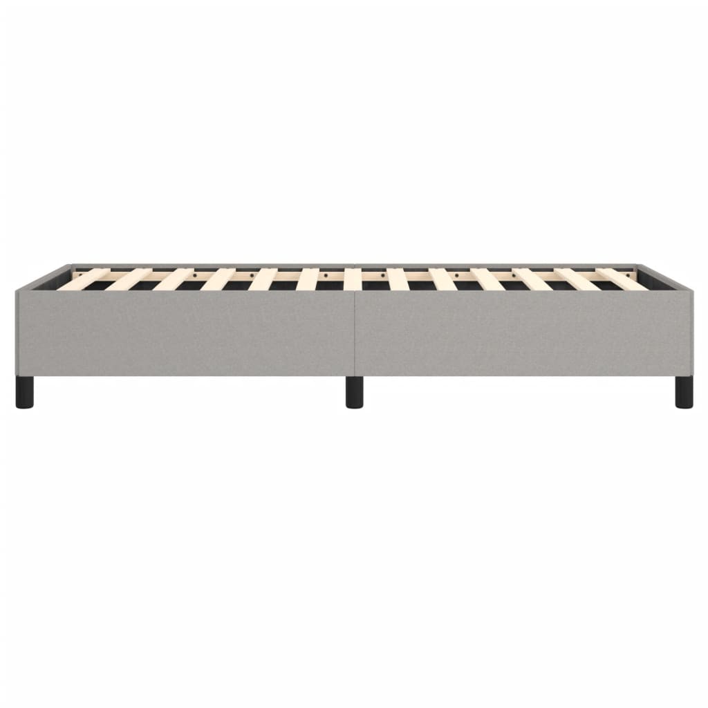 Bed Frame without Mattress Light Gray 39.4"x74.8" Twin Fabric