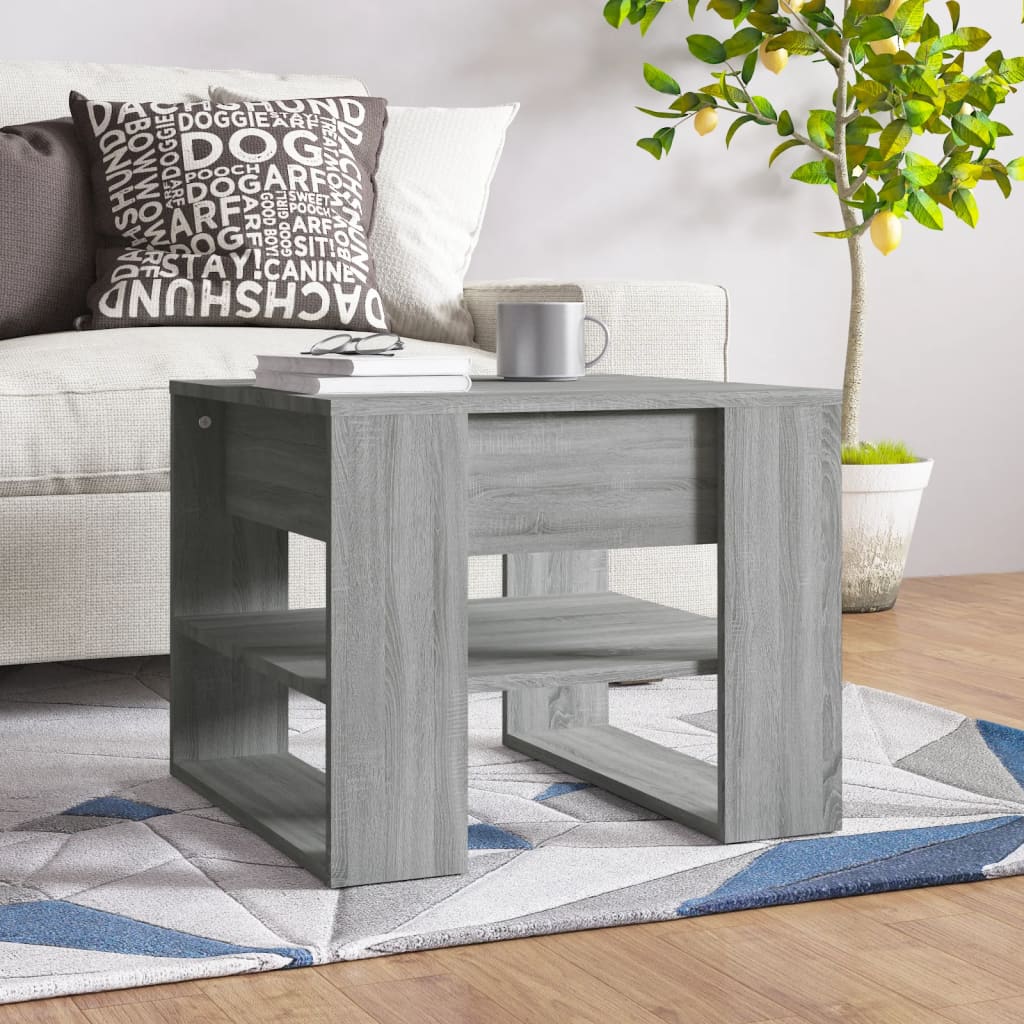 Coffee Table White 21.9"x21.7"x17.7" Engineered Wood