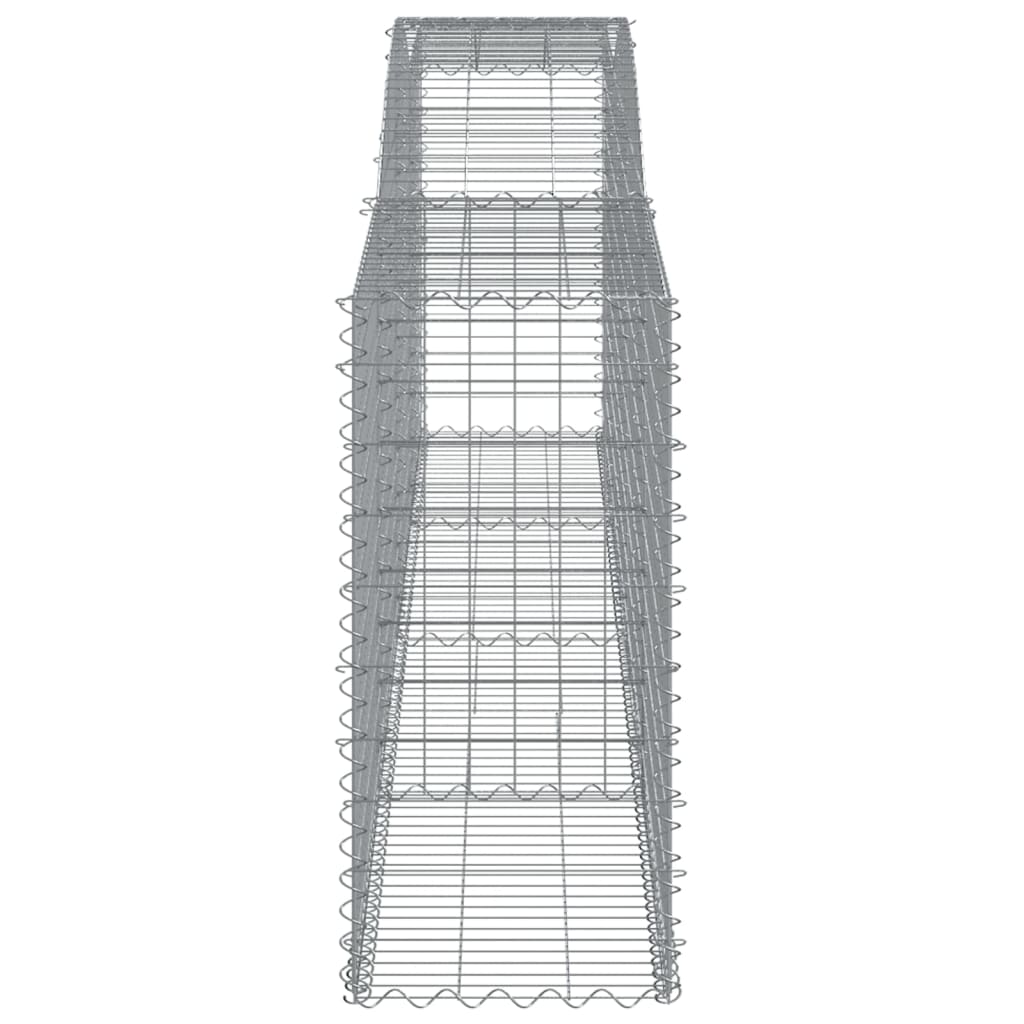 Arched Gabion Baskets 15 pcs 157.5"x19.7"x39.4"/47.2" Galvanized Iron