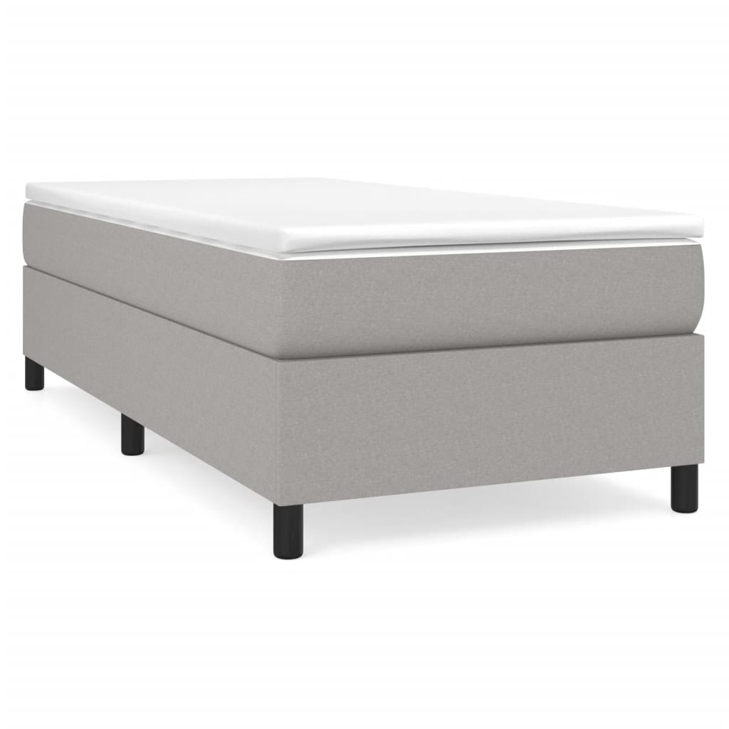 Bed Frame without Mattress Light Gray Twin XL Fabric (US Only)