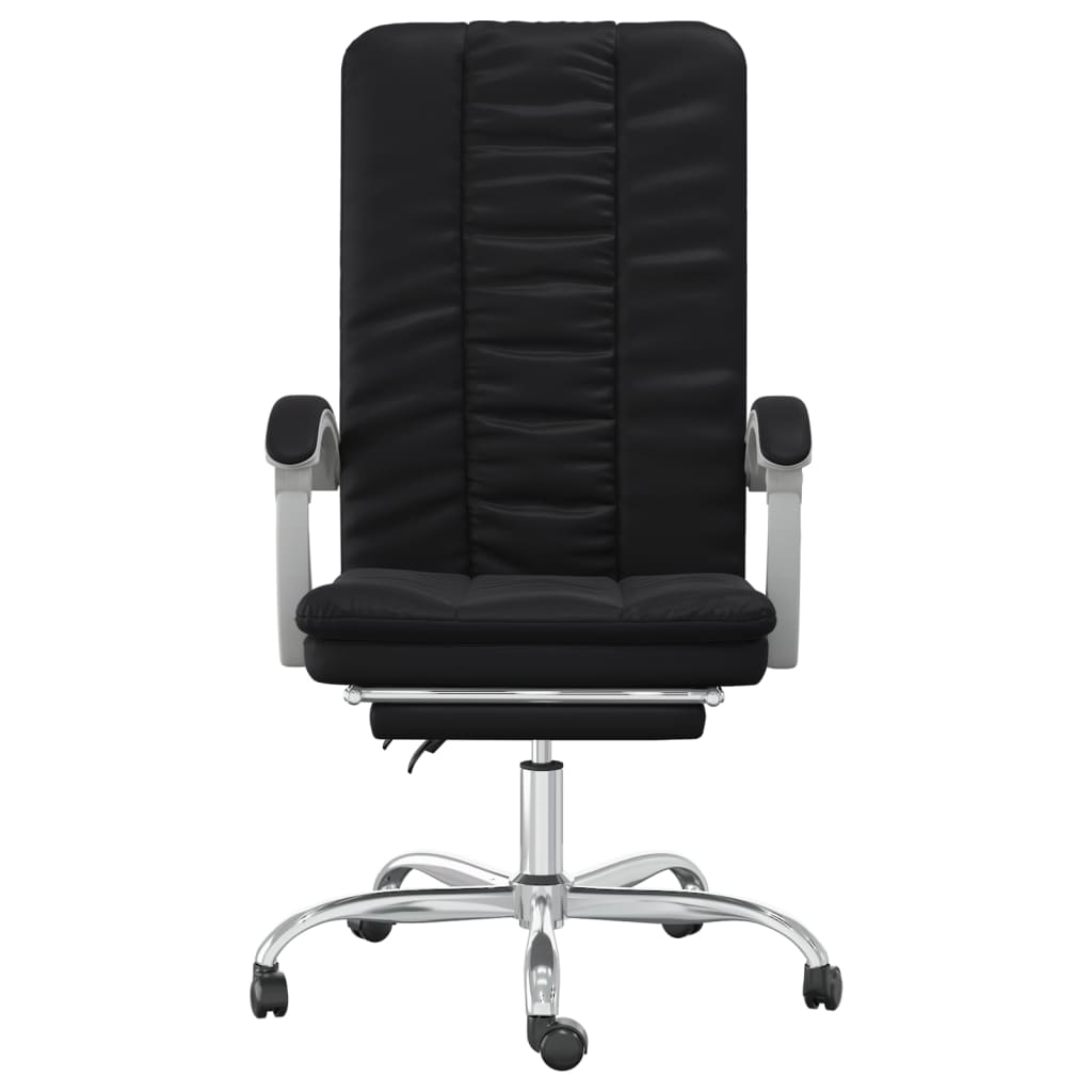 Reclining Office Chair Black Faux Leather