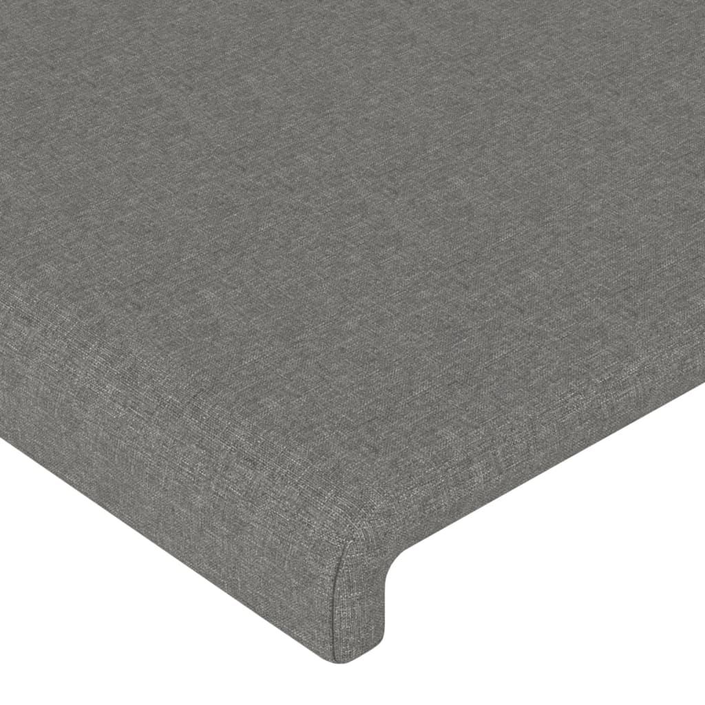 Headboards 4 pcs Dark Gray 28.3"x2"x30.7"/34.6" Fabric