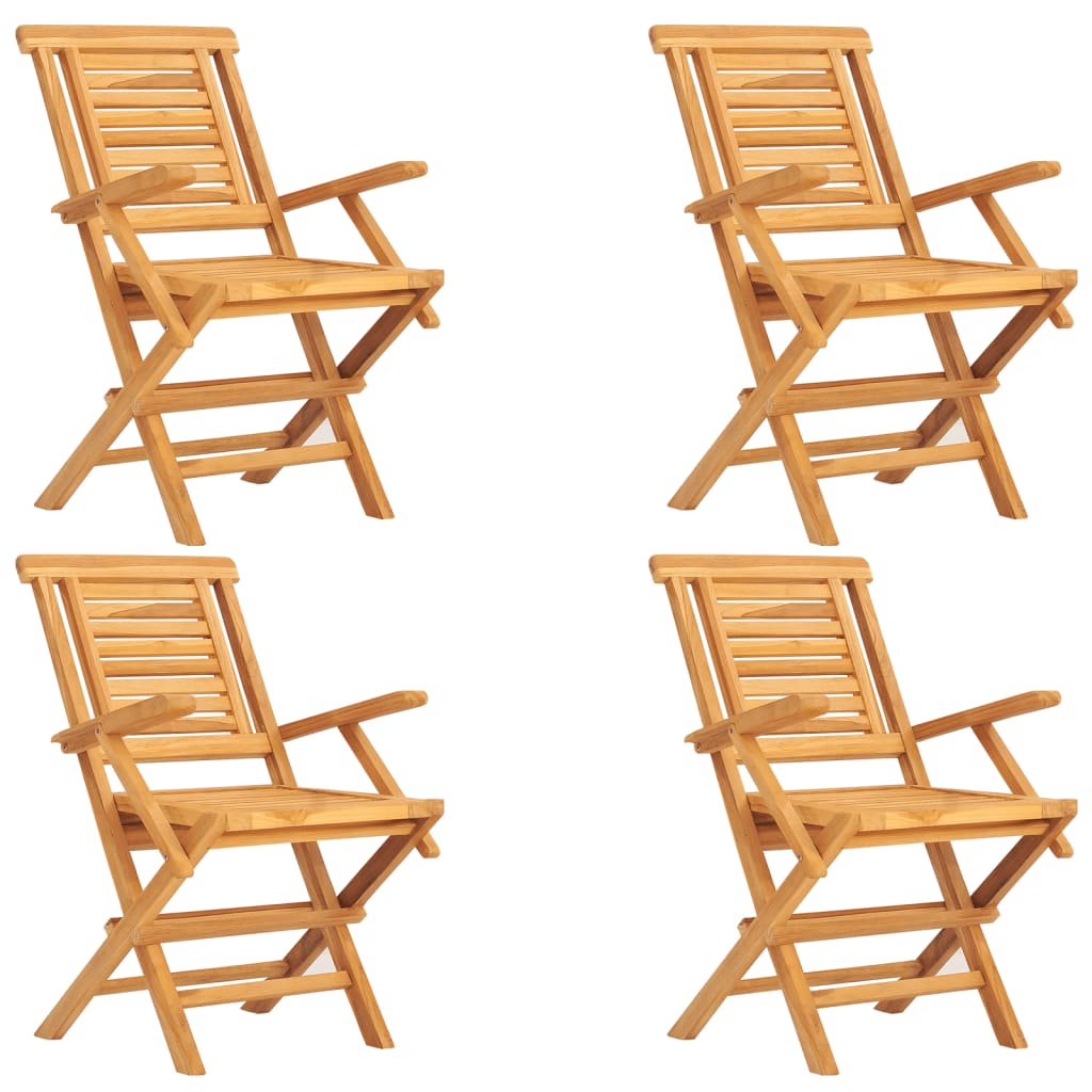 5 Piece Patio Dining Set Solid Wood Teak