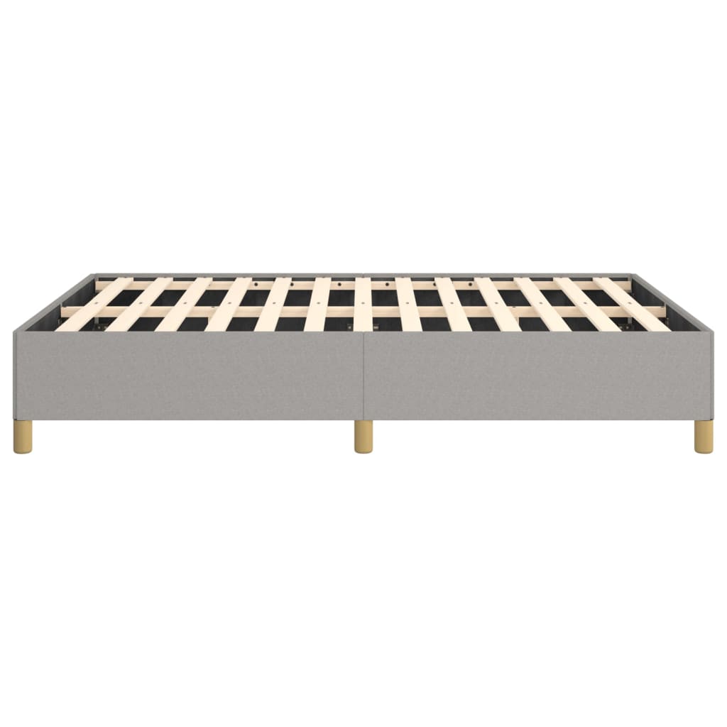 Bed Frame without Mattress Light Gray 53.9"x74.8" Full Fabric