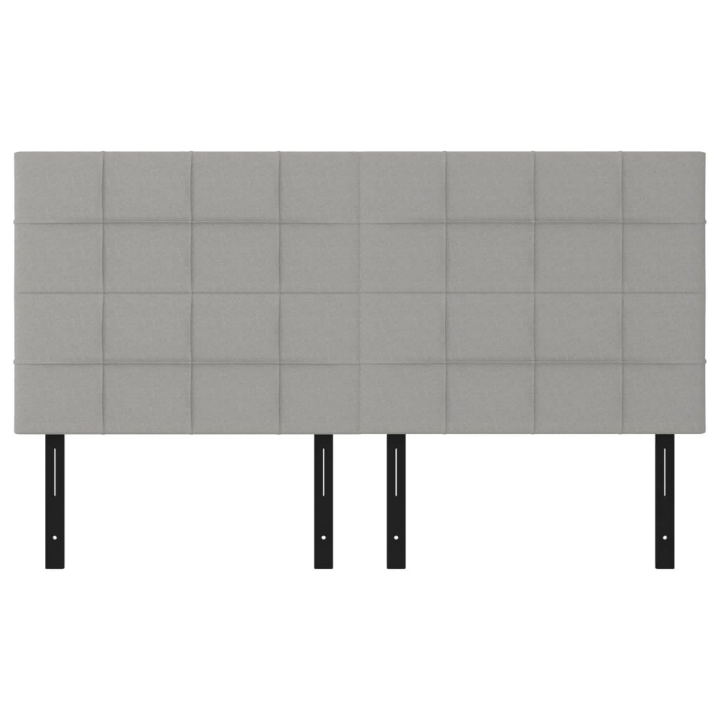 Headboards 4 pcs Light Gray 39.4"x2"x30.7"/34.6" Fabric