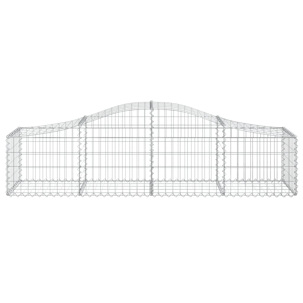 Arched Gabion Baskets 11 pcs 78.7"x19.7"x15.7"/23.6" Galvanized Iron