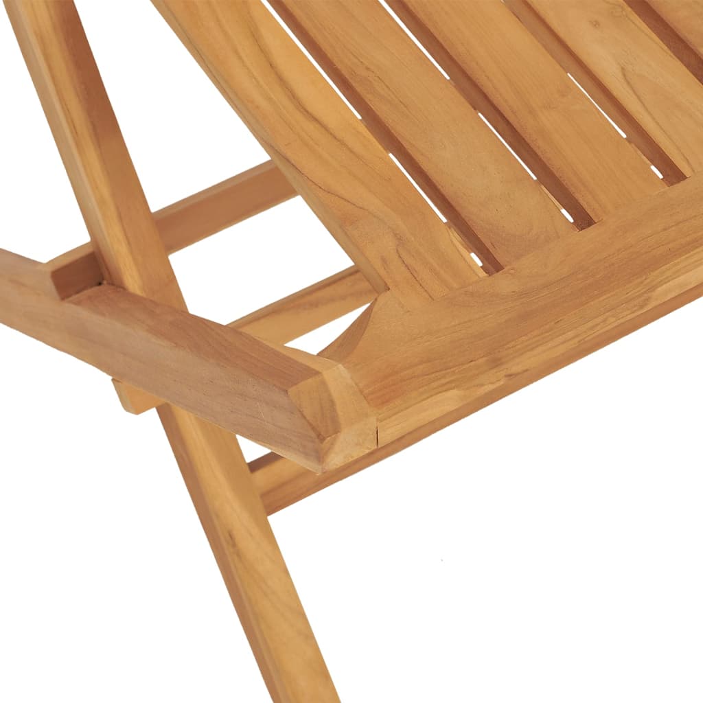 Folding Patio Chairs 6 pcs 18.5"x18.5"x35" Solid Wood Teak