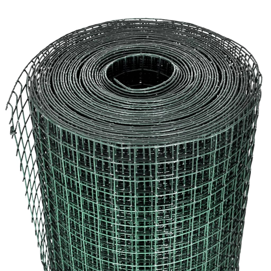 Chicken Wire Fence Galvanized Steel 3.3'x82' Green