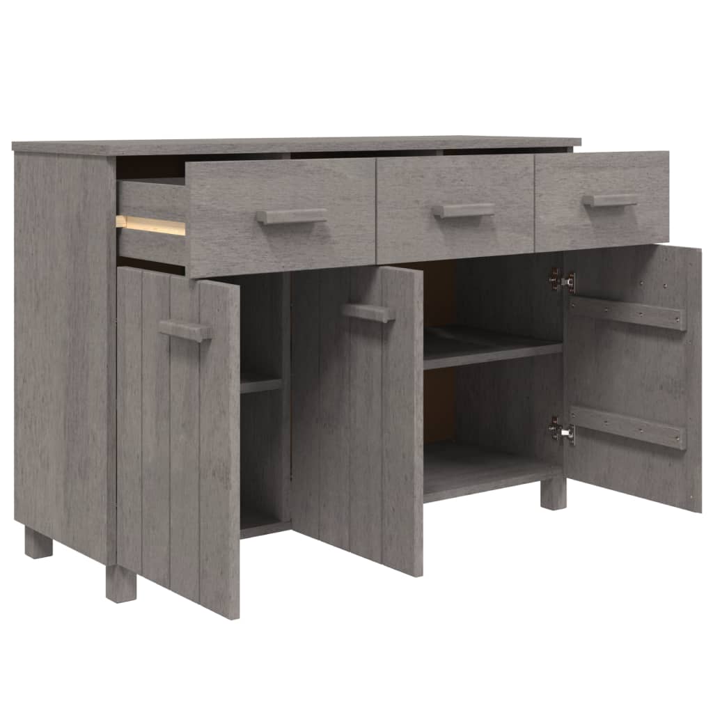 Sideboard HAMAR Light Gray 44.5"x15.7"x31.5" Solid Wood Pine